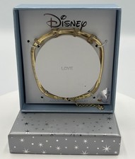 Disney Mickey Mouse gold plated pave love adjustable bracelet