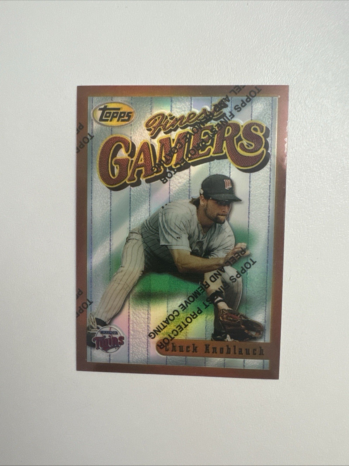 Topps 1996 Finest Gamers - Chuck Knoblauch #49 Refractor