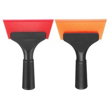 Squeegee 5 Inch Water Blade Shower Squeegee for Window Glass Door, Red/Orange