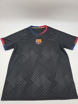 FCB Barcelona Soccer Jersey Men Large Black Patch Tee.#46690