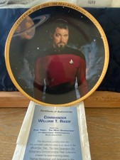The Hamilton Collection Star Trek The Next Generation William T. Riker Plate
