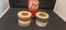 Vintage Denby Pottery – POTTER’S WHEEL – Lidded Trinket Pots x 2 –