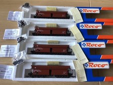 Roco 4 x 46251 / 4370 B DC carrello autoscaricante per minerale delle ferrovie dello Stato, Fleischmann, Piko,