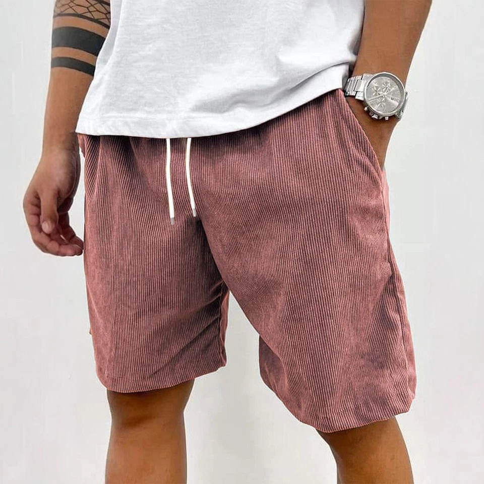 New Corduroy Shorts For men's Casual Shorts Drawstring Retro Trend Casual Shorts - Image 2 of 4
