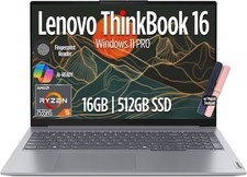 Lenovo ThinkBook 16 Gen 7 16" Laptop, AMD Ryzen 5 7535HS, 16GB RAM, 512GB SSD