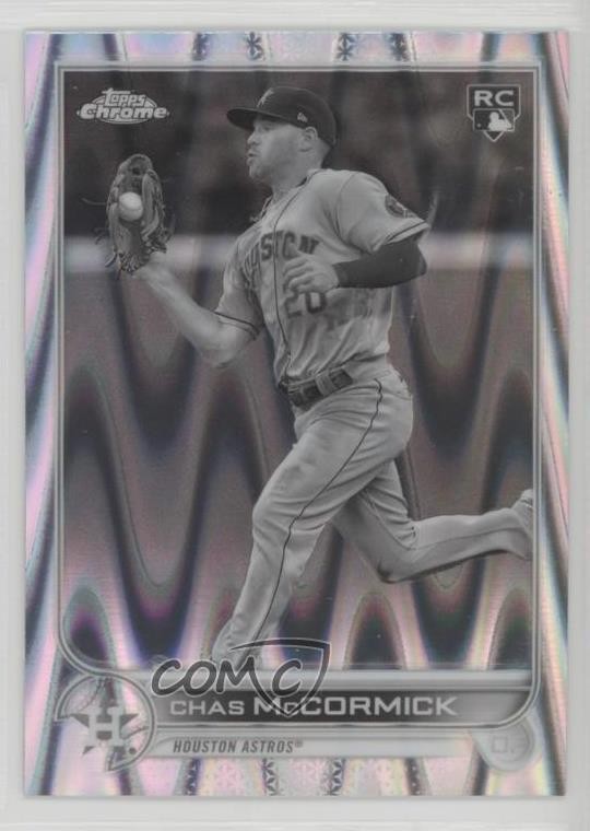 2022 Topps Chrome Sonic Black & White RayWave Refractor Chas McCormick #43 0x4h