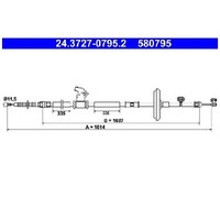 Handbremsseil Hinten Rechts FüR Chevrolet Cruze J308 09 Bis 26 ATE Neu LDE