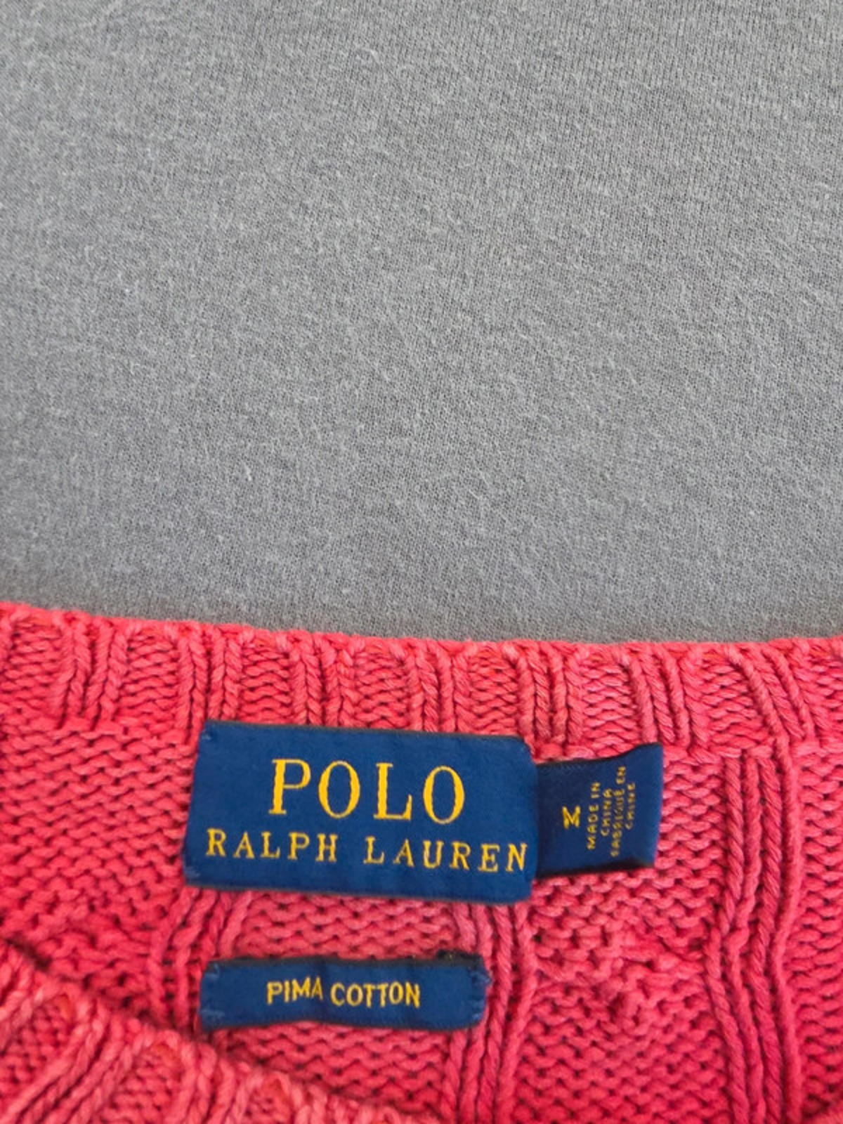 Women’s Red Ralph Lauren Crewneck Cable Knit Jumper Size Medium image 3