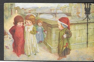 RARA CARTOLINA BAMBINI FIRMATA BERTIGLIA serie 1006