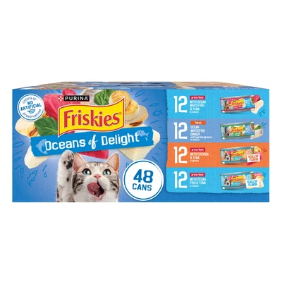 UN BRAND Purina Ocean of Delight Gravy Variety Pack, Wet Cat Food, 5.5 Oz Cans, 48 Count