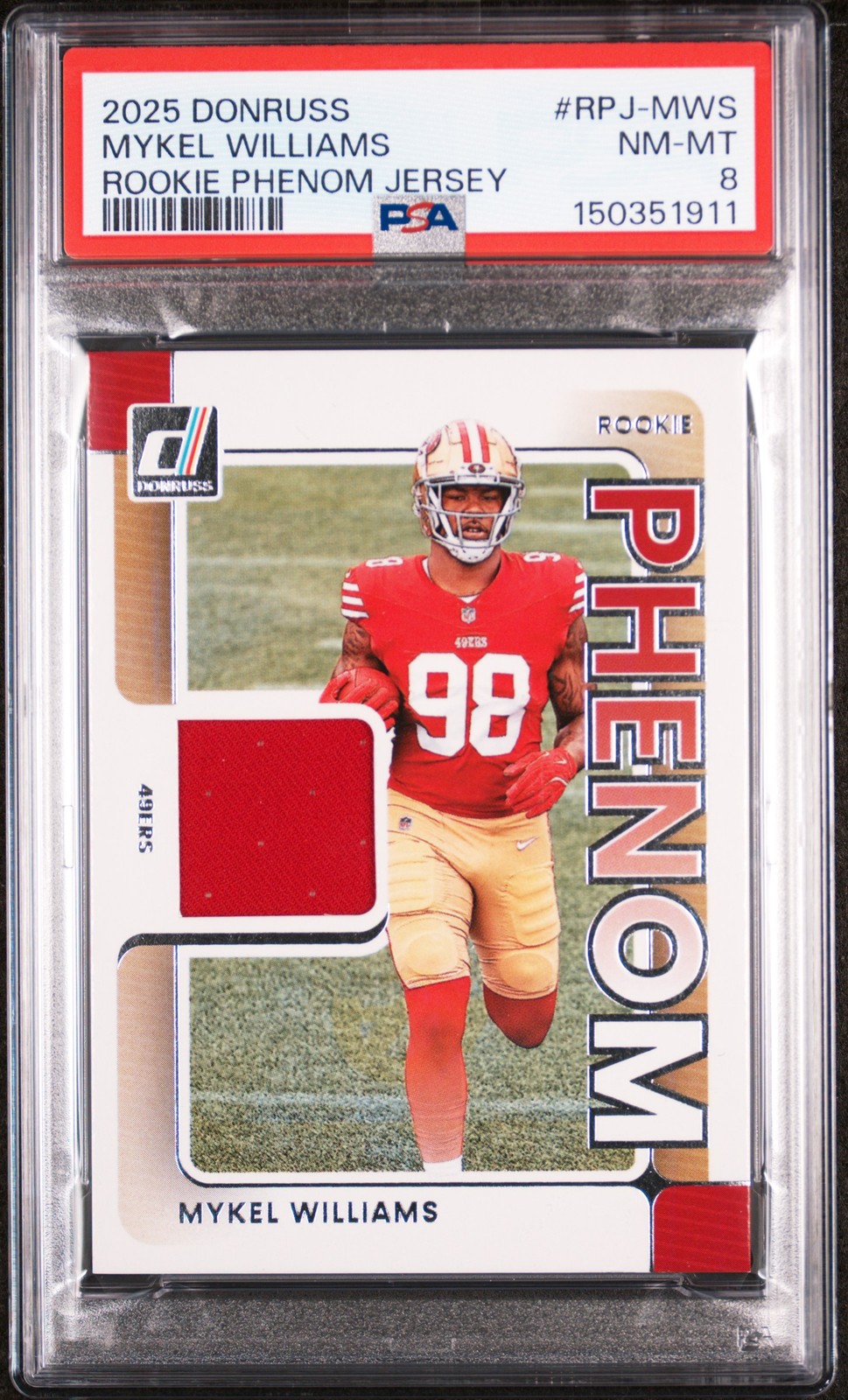 Mykel Williams Panini Donruss Rookie Phenom Jerseys #RPJMWS Base