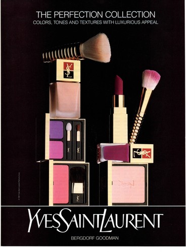 1992 Yves Saint Laurent Makeup Magazine Ad YSL Wall Art, Bathroom, Vanity, 1990s
