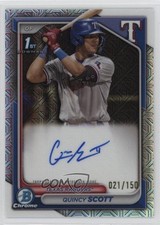 2024 Bowman Chrome Prospect HTA Choice Refractor 21/150 Quincy Scott Auto 1al3