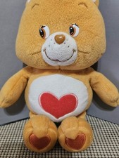 Vintage 2002 Care Bear Tenderheart Orange Bear With Red Heart 11 Inch Plush