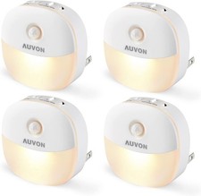 AUVON Plug in Night Light with Motion Sensor and Dusk A -4 Pack, A-Warm White