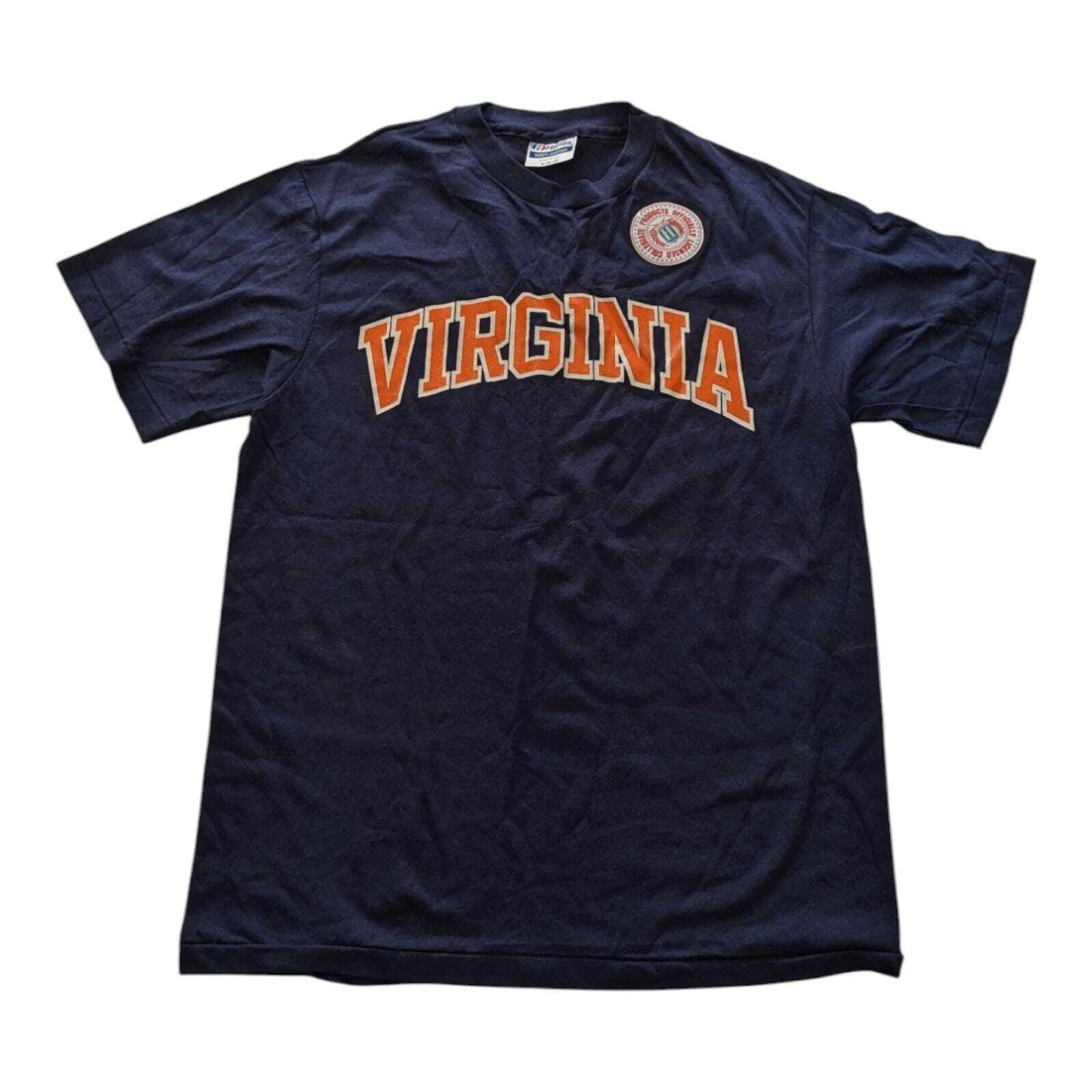 Vintage 90s Virginia Cavaliers NCAA Hanes T-Shirt Medium College Sports Tee