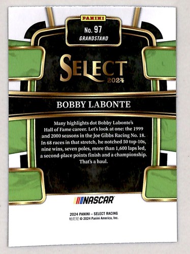 2024 Panini Select Grandstand Bobby Labonte #97 - Picture 2 of 2