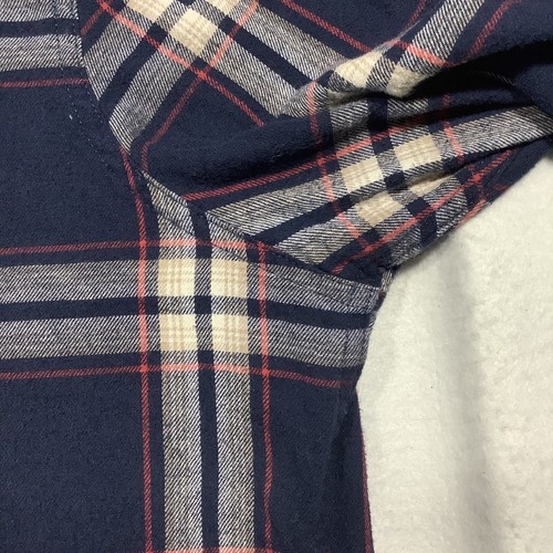 Franela Sonoma Modern Fit manga larga abotonada para hombre XL azul rojo a cuadros - Imagen 5 de 10