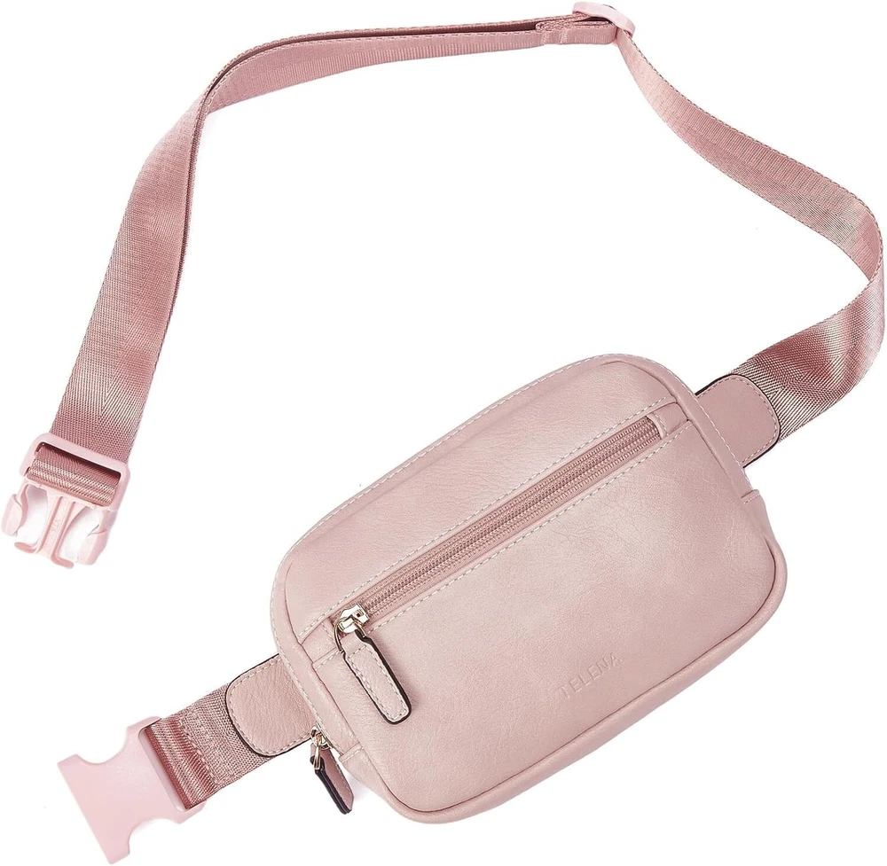Belt Bag for Women PU Leather Fanny Pack Quilted Crossbody Bags for Women