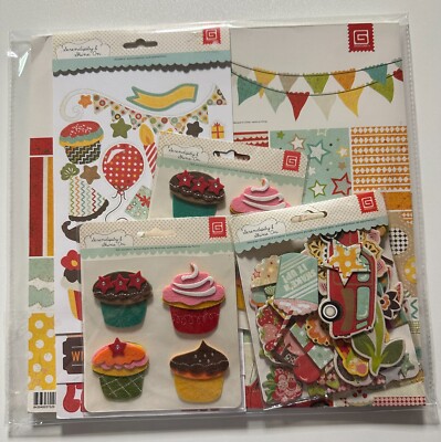 Basic Grey 12x12 Scrapbook Kit Serendipity, Shine On, Fact & Fiction, Hey You