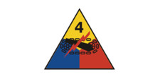 4" 4th armored division army bumper sticker decal usa made