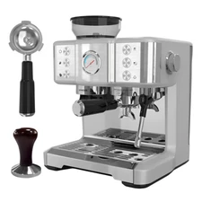 SEJOY 20Bar Espresso Machine with Grinder Automatic Coffee Maker W/ Milk Frother