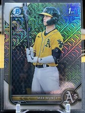 Max Muncy 2022 1st Bowman Chrome Mega Box Mojo Refractor Athletics BCP-89