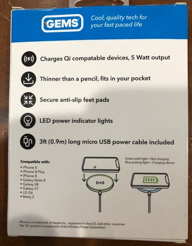 Qi Wireless Phone Charger iPhone - Galaxy - LG * FREE SHIPPING * - Picture 3 of 3
