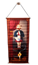 Disney Haunted Mansion Stretching Room Banner Man on Barrel Polyester 15"X34"