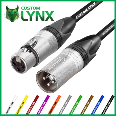 Custom Lynx STARQUAD Balanced Cable. Neutrik XLR to XLR Microphone Lead - PRO