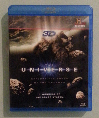 history channel THE UNIVERSE 3D 7 wonders of the solar system  BLU RAY 