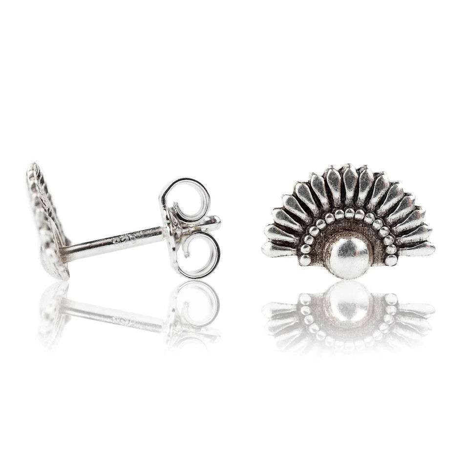 1 Paar Ohrringe Ohrstecker 925 Sterling Silber mit Fächer - Bild 1 von 1