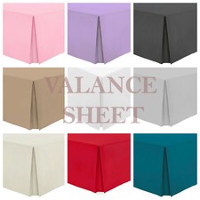DEEP BASE PLAIN DYED PLEATED VALANCE SHEETS POLY COTTON ALL SIZE'S AVAILABLE