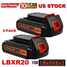 20V Lithium-Ion Battery for Black  Decker 20 Volt LB20 LBX20 LBXR20 3.0Ah 2PACK