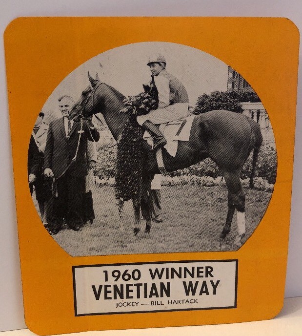Vintage 1960 VENETIAN WAY Kentucky Derby Winner Bill Hartack