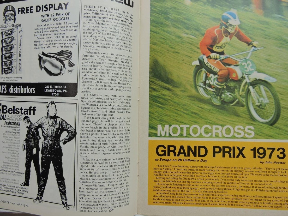 January 1974 Cycle Guide Magazine Moto-X Prix Suzuki Road Test