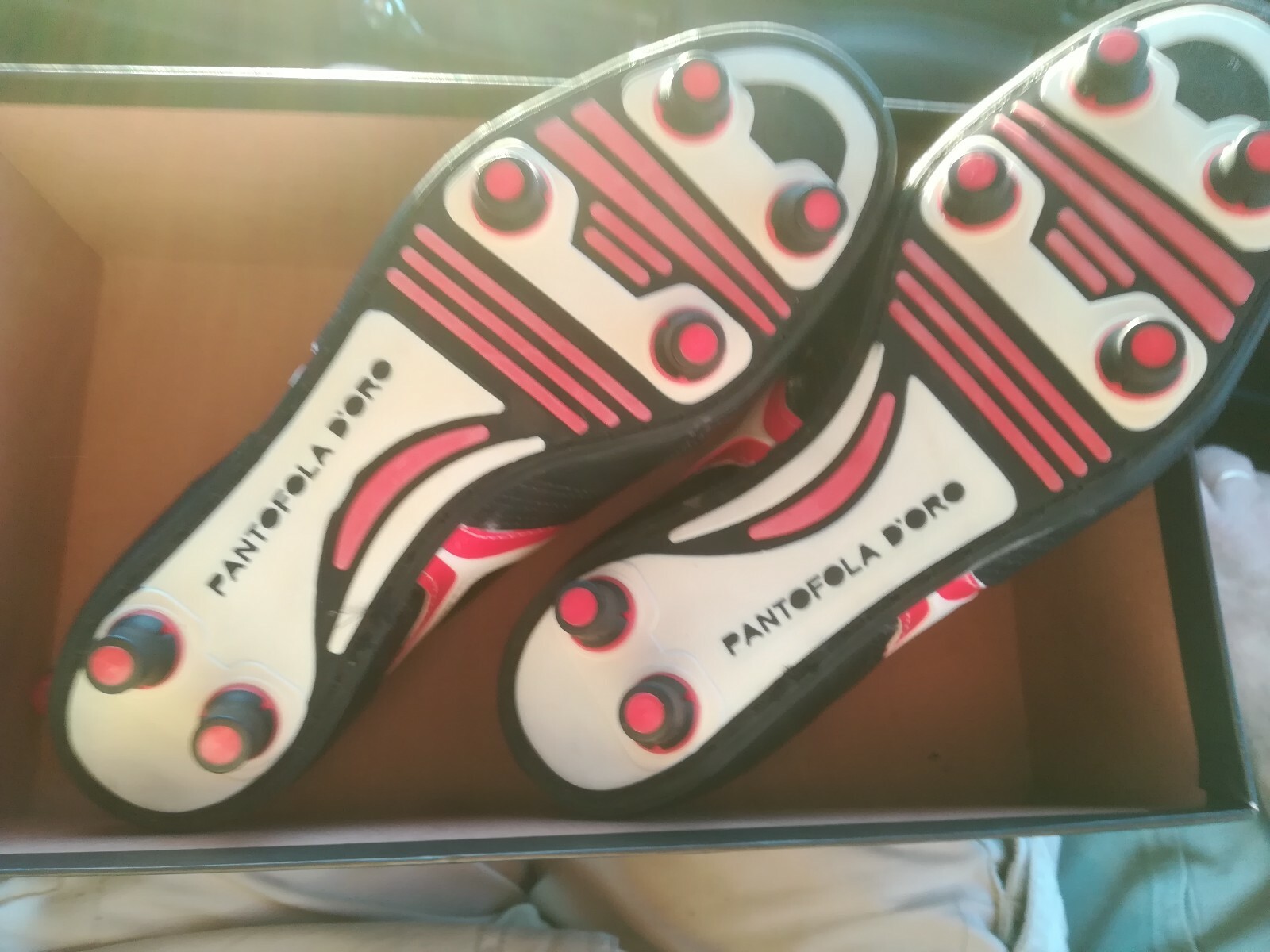 PANTOFOLA D’ORO Nuovo PANTOFOLA D'ORO Scarpe 38 Nero Vintage Calcio football schoes made Italy