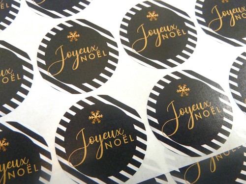 Joyeuses Fêtes Joyeux Noël French Christmas Greeting Stickers Labels - 7 Designs - Picture 6 of 15