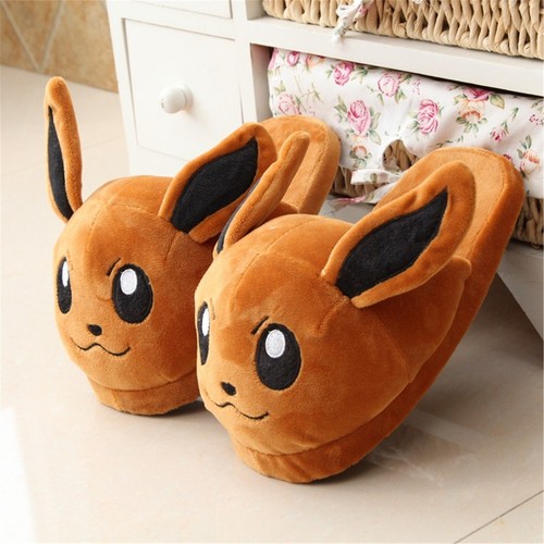 Pokemon Slippers Pikachu Snorlax Eevee Umbreon Plush Peluche Warm Cozy All Sizes - Picture 5 of 12