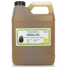 32 Oz Premium Neem Oil Pure Organic Cold Pressed Best Fresh Multi Purpose