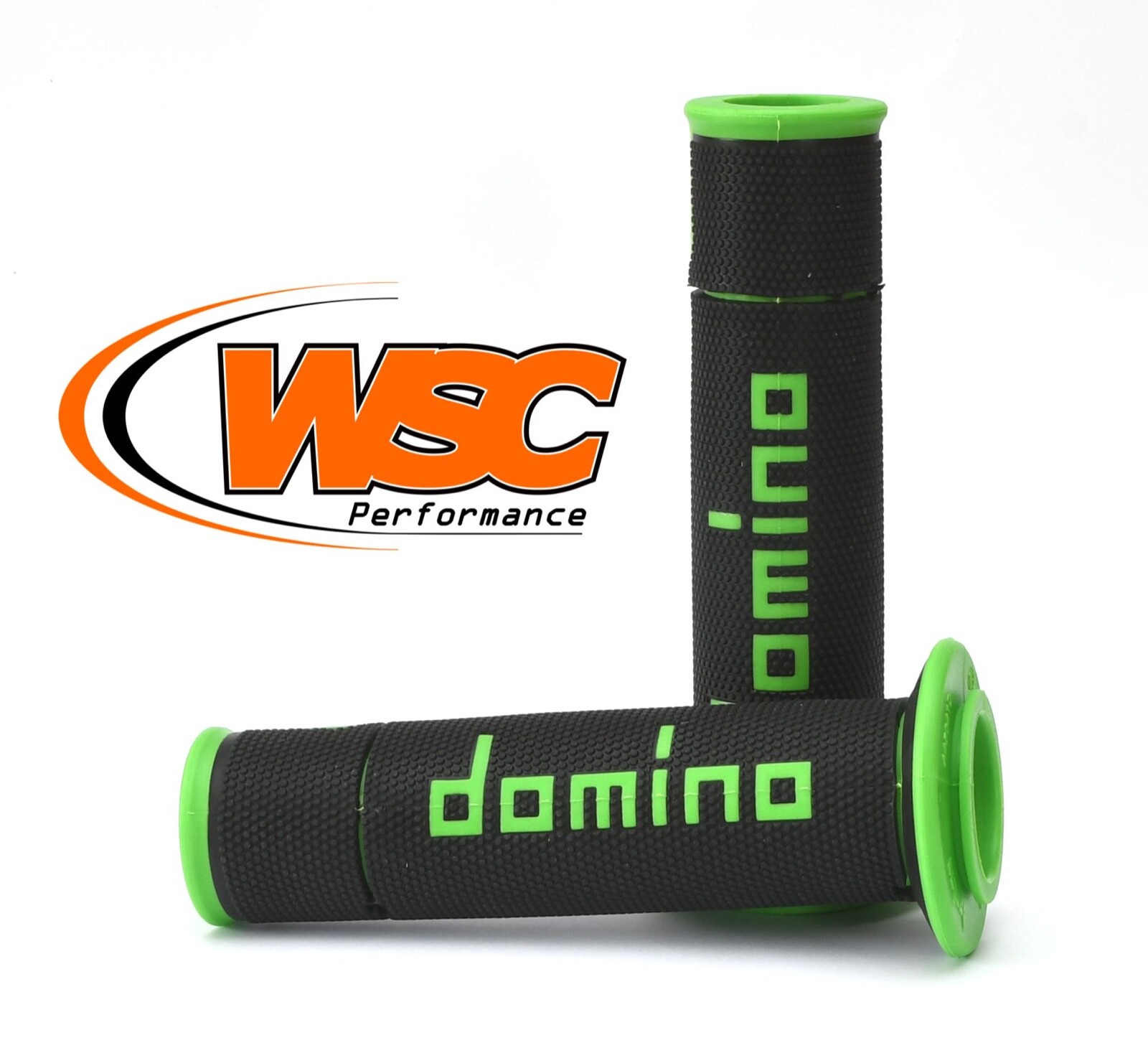 Domino A450 Road Racing Grips Black and Green - Medium Soft