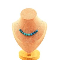 Halskette 10Perles Apatit 8 Mm. Kette Aus Edelstahl Halskette Damen,Herren