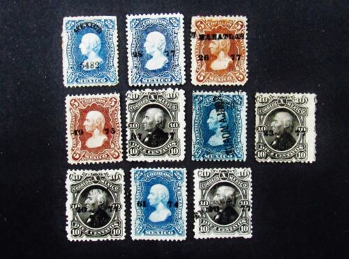 nystamps Mexico Stamp Many Mint OG H Different Ovpt        A26y1546 - Photo 1 sur 2