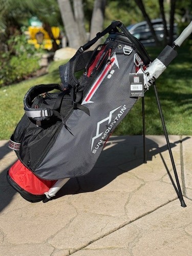 Sun Mountain 3.5LS Stand Bag with 4 Way Divider Top "New" Red / Black / Steel - Picture 14 of 16