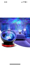 RoHS Remote Control Ocean Wave Projector Relaxing Sleep Calm Mind Red Black New