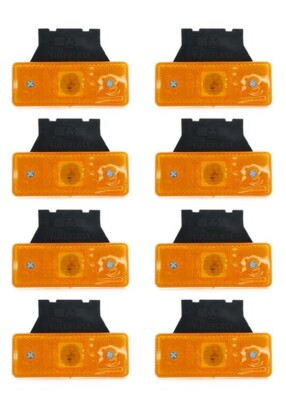8 x 4 LED Begrenzungsleuchte 24V Positionsleuchte Orange Umrissleuchte E-Zeichen