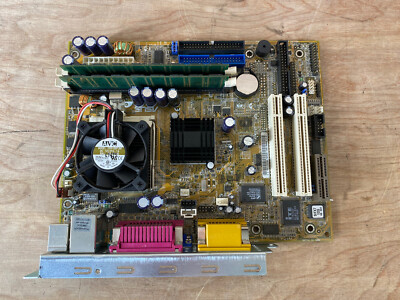Vintage ASUS CUSI-FX Socket 370 Intel Motherboard Pentium 367mhz CPU  496MB Ram