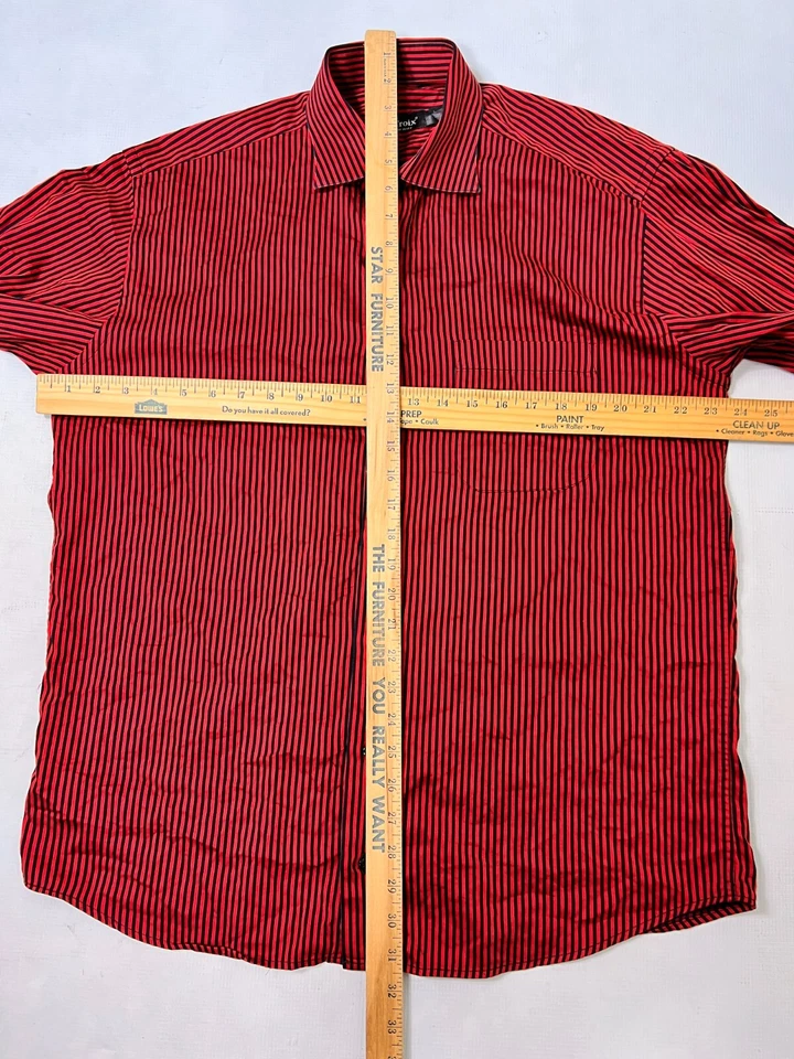 Camisa St. Croix Roja Rayas Manga Larga Con Botones Para Hombre L Bonita Foto 4 de 4