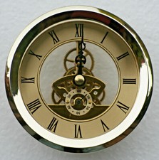 Skeleton Clock 103mm diameter quartz insertion. 