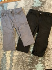 2 Kids Boys Pants 14 - Grey old Navy / Black Chaps School Uniform Approved